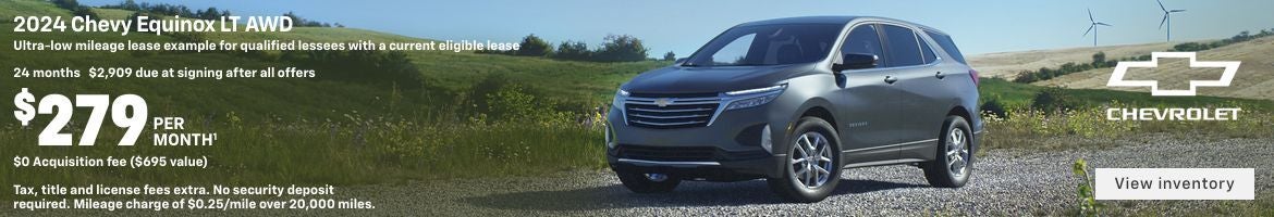 2024 Chevy Equinox LT AWD. Ultra-low mileage lease example for qualified lessees with a current e...